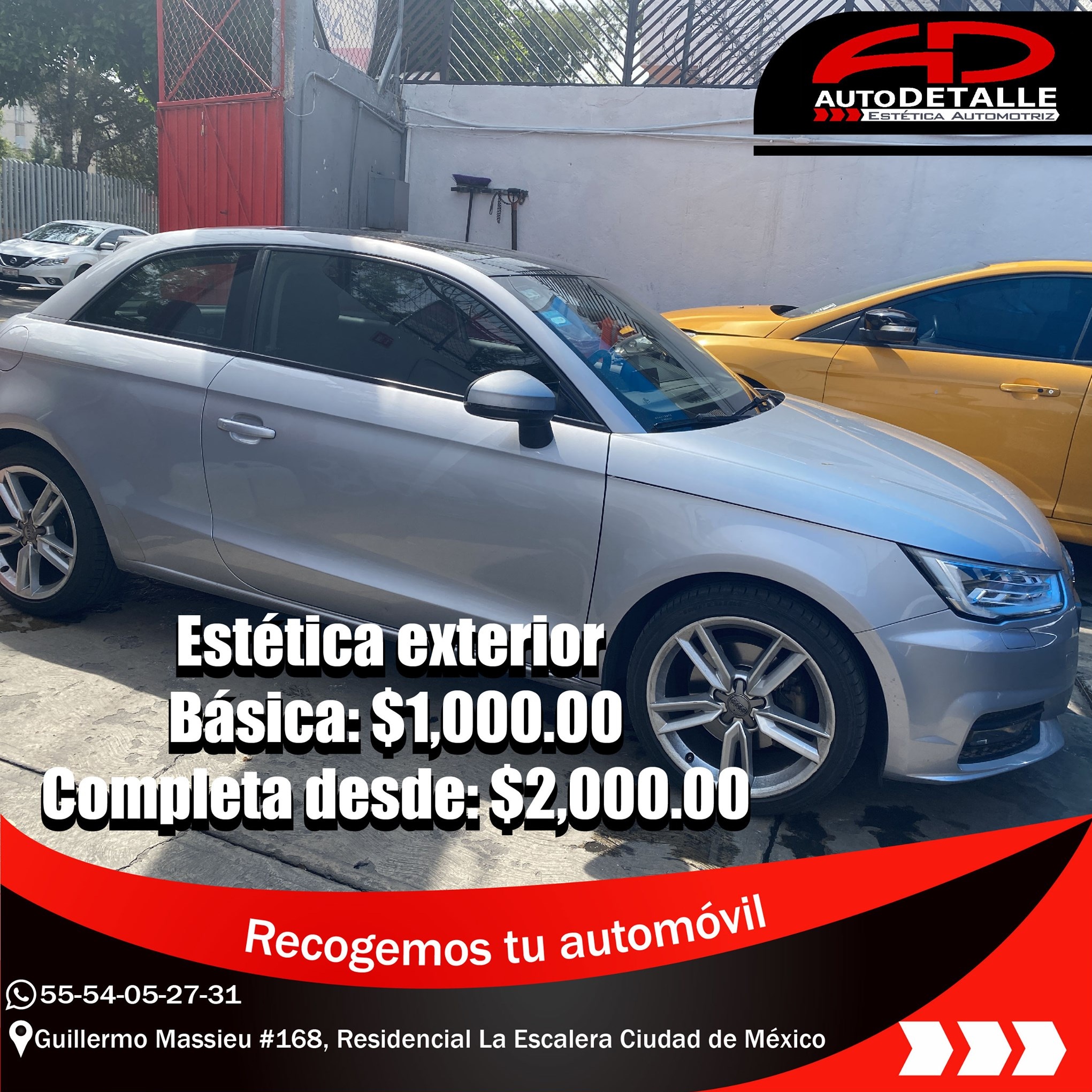 Audi hatchback con tratamiento exterior